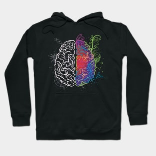 Brain Left Right Art Physical Hoodie